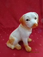 Orosz porcelán figura, zsemle színű kutya, magassága 15 cm, hossza 14 cm. Vanneki!