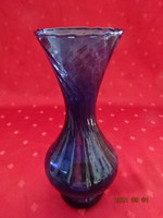 Cobalt blue glass vase, height 20.5 cm. He has! Jókai.