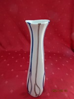 Aquincum porcelán váza, kék és szürke kézi festéssel, magassága 23 cm. Vanneki!