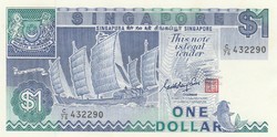 Szingapúr 1 dollár, 1987, UNC bankjegy