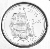 Kanada EZÜST 5 cent 2000 PROOF