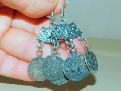 Jingling Tibetan silver ethnic vintage earrings 5 cm