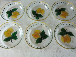 Régi kézzel festett citromos tányérok
