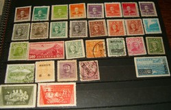 36 darab kommunista kínai bélyeg kinai népköztársaság Sun Yat Sen  japán megszállás mao ce tung stb