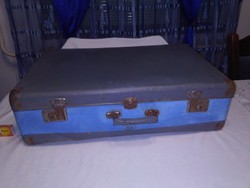 Old gray-turquoise suitcase