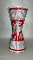 Rarity mid century fratelli fanciullacci italy ceramic vase marked with flawless original