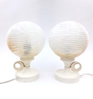 Szarvasi Fém Ipari Sz. műanyag bakelit talpú retro üvegbúrás lámpák - üveg lámpa - éjjeli lámpa
