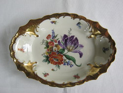 Hand-painted porcelain bowl with virga pattern
