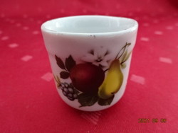 Alföldi porcelán kupica, gyümölcs mintás, magassága 4 cm. Vanneki!
