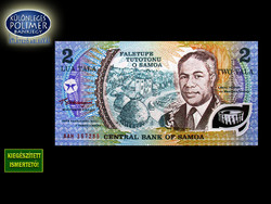 Unc - 2 tala - samoa - 1990 - polymer banknote
