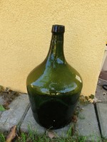 Glass container, 5 liter green bottle for sale!