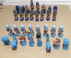Egyptian figurine chess set for sale! Hand painted ceramic chess set
