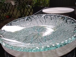 Ólom kristály vízzöld színű asztalközép