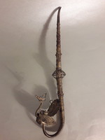 Antique far eastern filigree decorated opium pipe