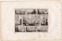 London (4), acélmetszet 1843, Payne's Universum, eredeti, 11 x 16, metszet, Anglia, Whitechapel