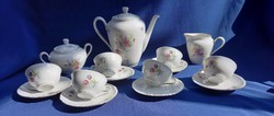 Old stadtlengsfeld mocha coffee set, cheerful, floral charming, small delicious piece of tulip