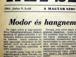 1964 június 9  /  Népszabadság  /  Eredeti ÚJSÁG! SZÜLETÉSNAPRA! Ssz.:  15268