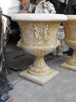 Huge 2pcs castle garden antifreeze artificial stone chalice flowerpot balcony vase art sculpture