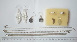 Ezüst olasz ékszercsomag fülbevaló gyűrű karkötő nyaklánc medál ingyen posta