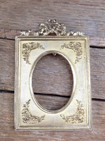 Antique Art Nouveau gilded copper frame obverse