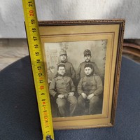 Antique Copper Frame, Photo Holder Tabletop Soldier, Military Theme Photo, World War I!