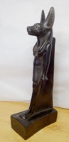 Anubisz a túlvilág istene halcsont-műgyanta szobor Egyiptomból. Egzotikus dekoráció.