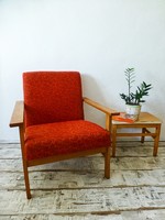 Retro,vintage,mid-century,design piros fotel