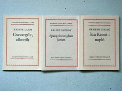 3 DB MAGVETŐ KÖNYV EGYBEN, BÁLINT GY.,NÉMETH L., KASSÁK L.: CSAVARGÓK, ALKOTÓK 1981 KÖNYV JÓ