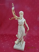 Justitia, goddess of truth alabaster statue, height 32.5 cm. He has!