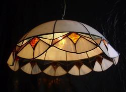 Tiffany colored envelope chandelier lamp