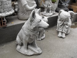 Ritka Németjuhász Farkas Kutya szobor Fagyálló műkő  kerti sír emlék szobornak is felhasználható