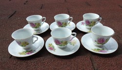 Set of old floral Chinese coffee pattern