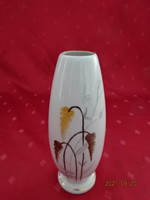 Aquincum porcelán váza, kézzel festett őszi motívummal. Vanneki! Jókai.