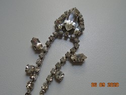 Clawed, faceted stone necklace, silver-plated, with chain