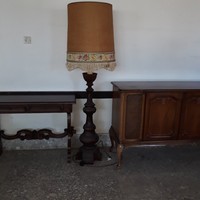 Huge antique carved wood 180cm over 100 years old floor lamp
