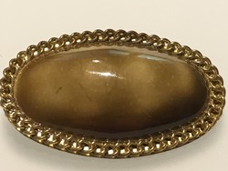 Old brooch with porcelain inserts, 4.5 x 3 cm