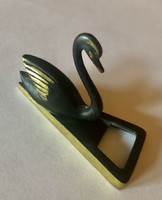 Richard rohac art deco design - 1950 - bronze bottle opener - swan
