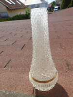 Vastag öntött üveg petróleum lámpa alakú lámpa búra aranycsíkkal