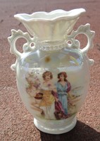 Viktoria jelzéssel antik barokk váza - mitológiai jelenettel