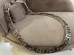 Vastag ezüst görög mintás nyakék ,nyaklánc gyönyörű