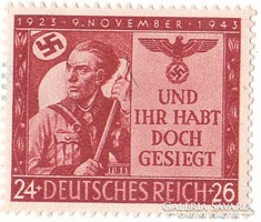 Német birodalom félpostai bélyeg 1943