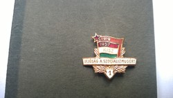 Kisz badge, badge for socialism enamel