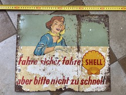 Shell tin sign advertising board