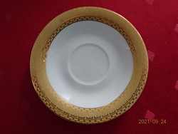 Japán porcelán kávéscsésze alátét, arany szegélyes, átmérője 11 cm. Vanneki!