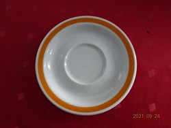 Alföldi porcelán kávéscsésze alátét sárga csíkkal, átmérője 13 cm. Vanneki!