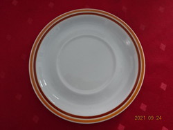 Alföldi porcelán leveses csésze alátét, barna csíkkal, átmérője 16,5 cm. Vanneki!