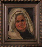 Ismeretlen művész, Egy öreg hölgy portréja,1900as évek
