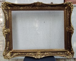Wide frame picture frame mirror frame, painting frame 60x80! Large size at least 100 years old, blondel!