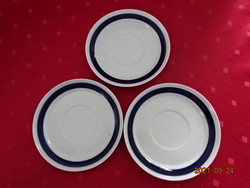 Hollóházi porcelán teáscsésze alátét kobalt kék csíkkal, átm. 15,5 cm.  2 db együtt eladó Vanneki!