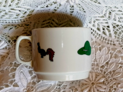 Very rare zsolnay children's cup, mug with ovis mark